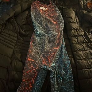 Red/Blue designed Kneeskin Techsuit